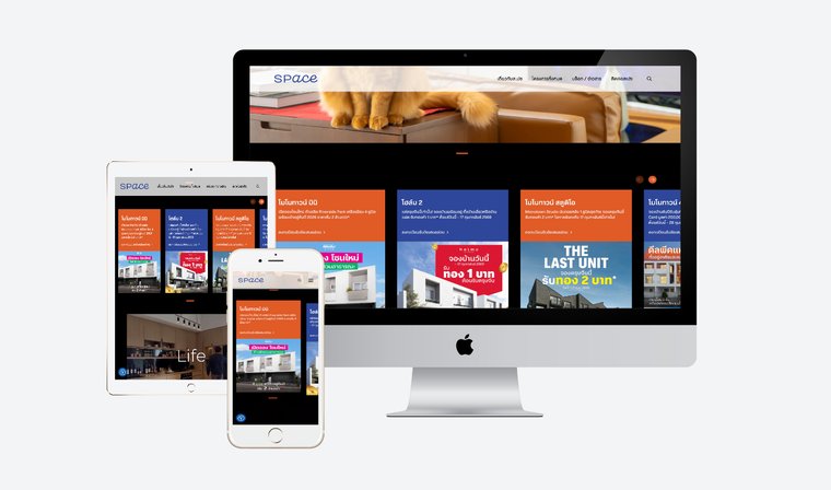 Web mockup for www.space.co.th