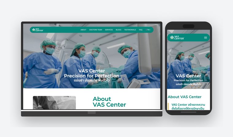 Web mockup for vas-center.com